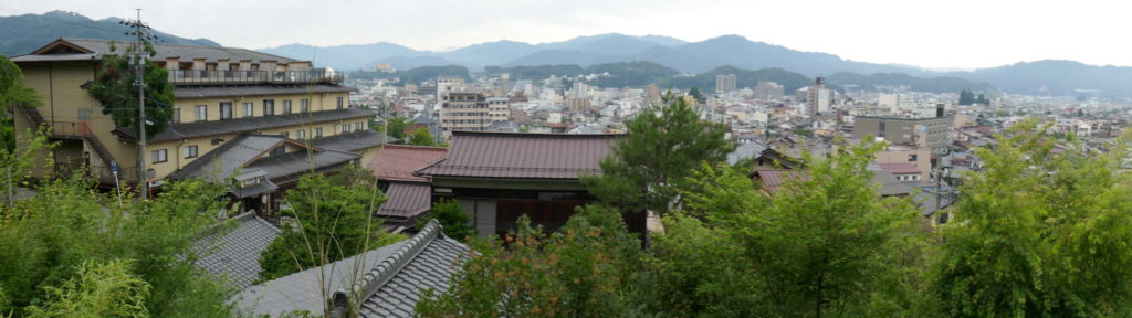This was the view from our Ryokan balcony up in the foothills of Takayama